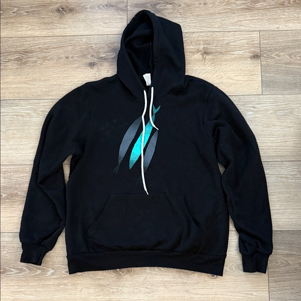 Black and Teal Graphic Hoodie - The Chosen